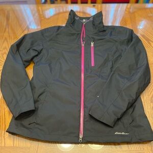 Eddie Bauer Black Utility Jacket with Pink Accents